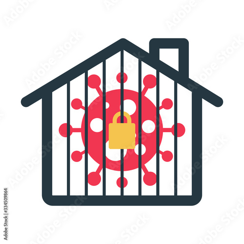 Covid-19 lockdown for quarantine concept. Protect yourself and help prevent spreading the virus to others. Novel Coronavirus (2019-nCoV).