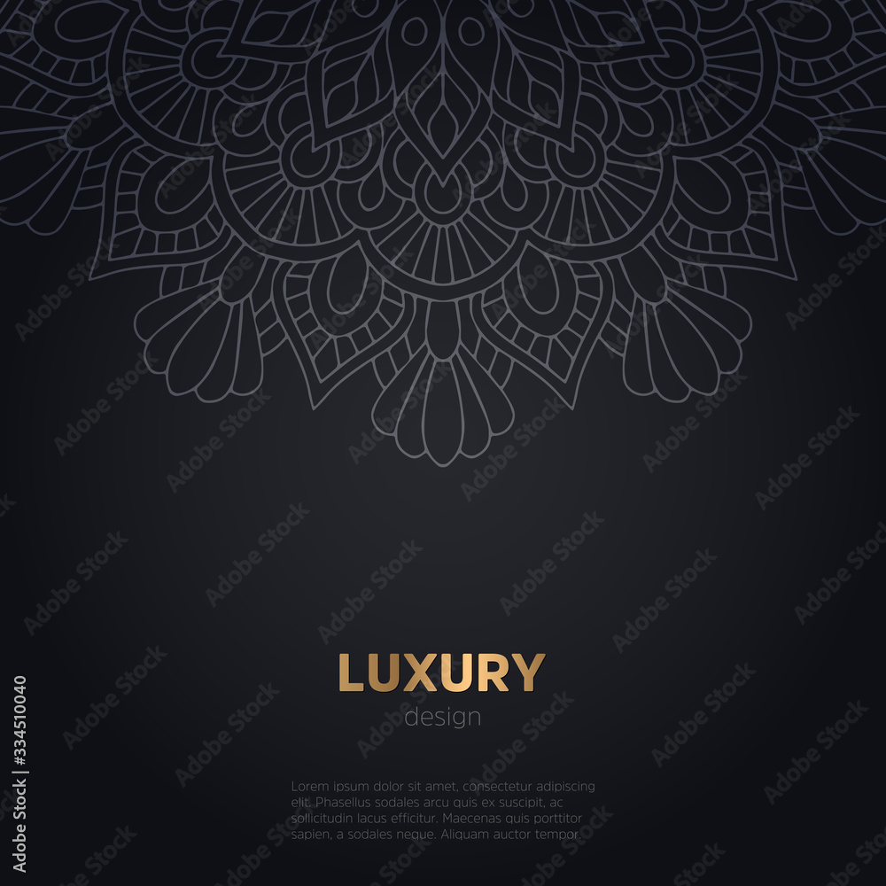 luxury mandala dark design background