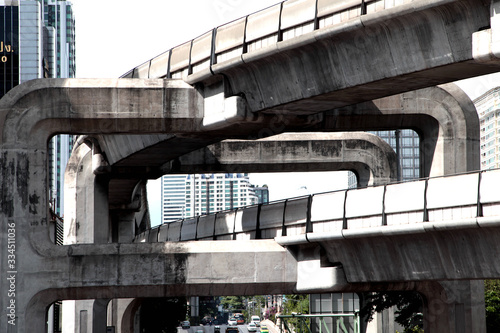 Canvas Print road and bridges in bangkok