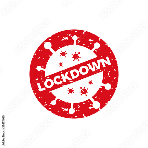 CORONA VIRUS LOCKDOWN. Covid-19 Pandemic world lockdown for quarantine. Corona Virus Illustration Vector