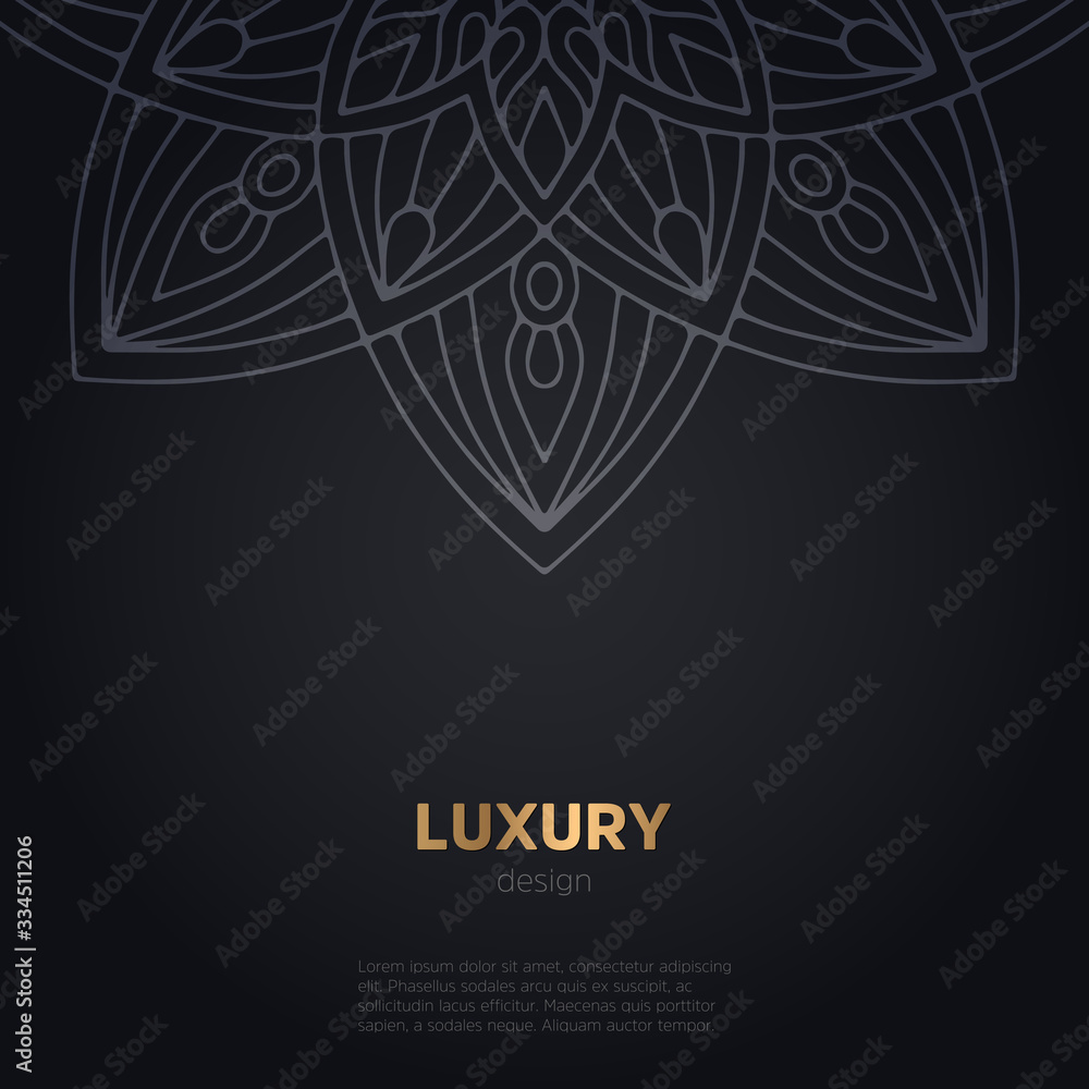 luxury mandala dark design background