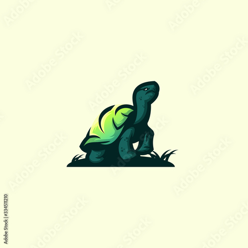 turtle logo design vector abstract modern