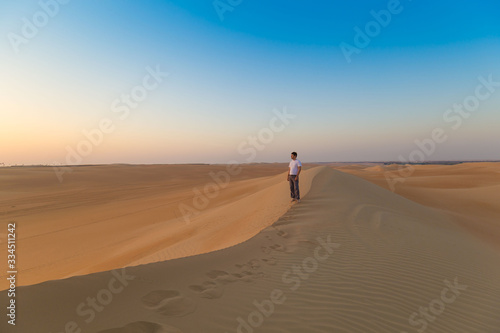 UAE. Man in desert