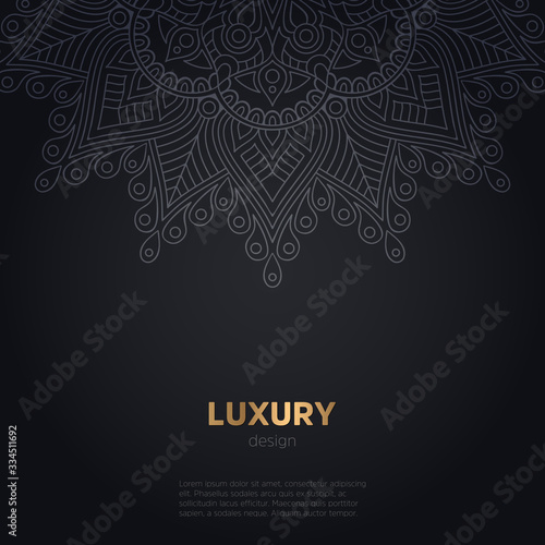 luxury mandala dark design background