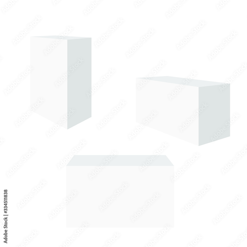 Boxes from different angles. Vector illustration. Boxes from different angles. Vector illustration.