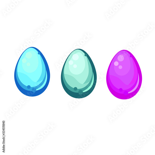Elegant easter eggs. Vector illustration.