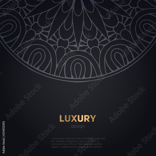 luxury mandala dark design background