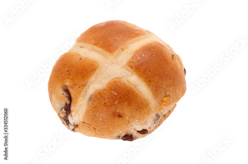 easter hot cross bun glazed and ready to eat 