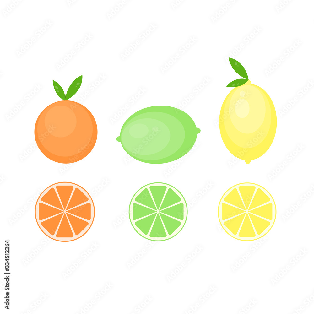This is citrus fruits. Lemon, lime, orange, mandarine on white background. This is citrus fruits. Lemon, lime, orange, mandarine on white background.