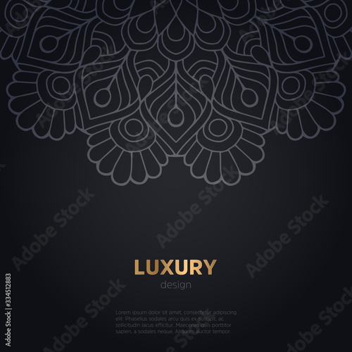 luxury mandala dark design background