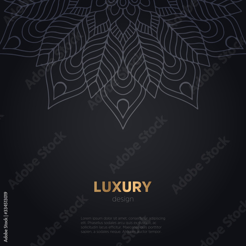 luxury mandala dark design background