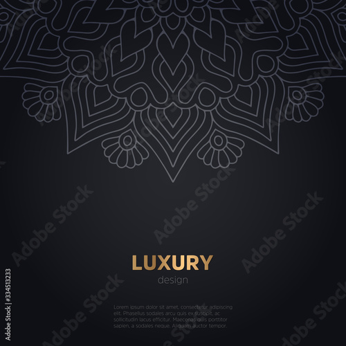 luxury mandala dark design background