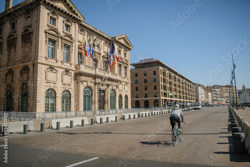 Empty Marseille street 18th March 2020 - lockdown