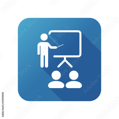 Training seminar icon. Seminar and conference vector. Lecture icon vector icon sign symbol.