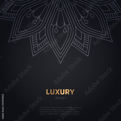 luxury mandala dark design background