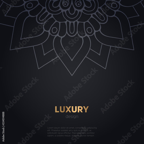 luxury mandala dark design background