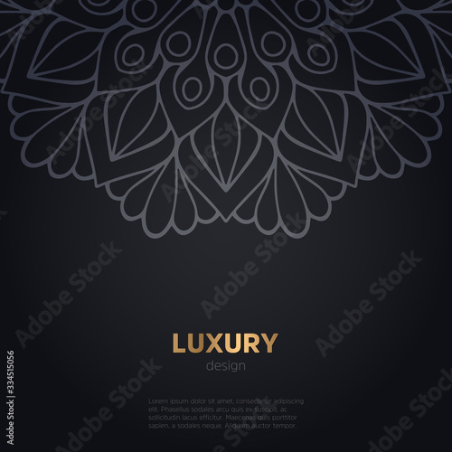 luxury mandala dark design background