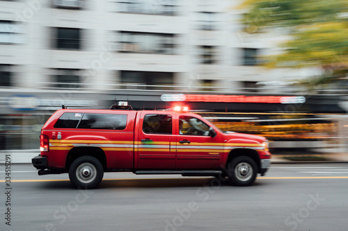 High-speed ambulance on a New York City street