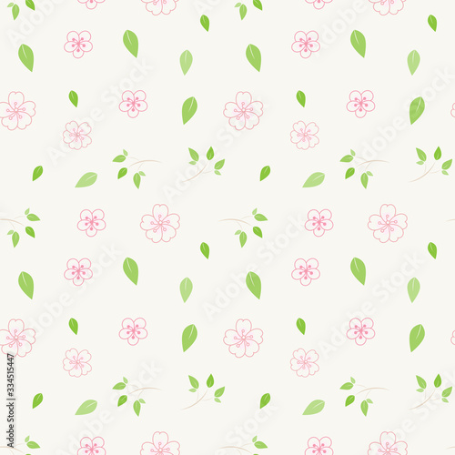 Seamless floral pattern background, Vector flower ornament, Hand drawn decorative element, Seamless backgrounds and wallpapers for fabric, packaging, Decorative print, Textile, repeating pattern