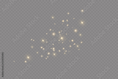 Glow light effect. Vector illustration. Christmas flash. dust