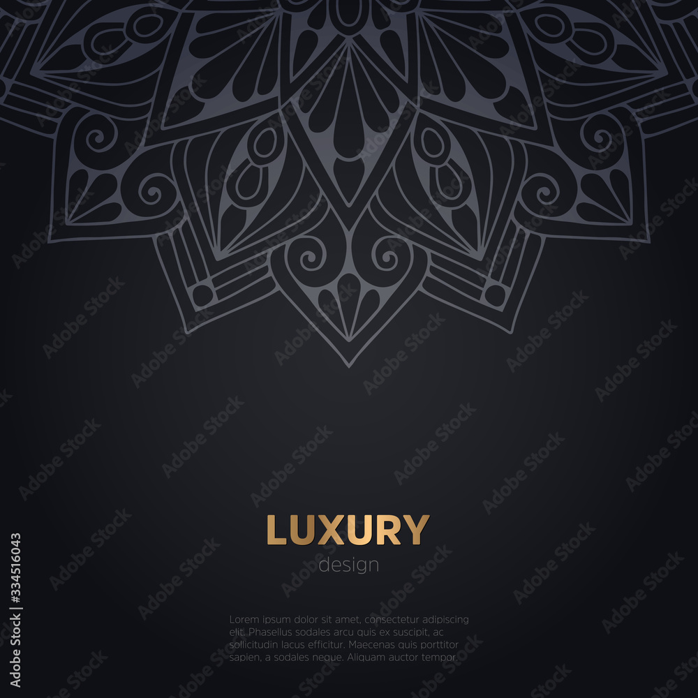 Fototapeta premium luxury mandala dark design background