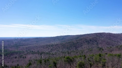 Blue Sky aerial at Paris Mountain Near Greenville SC and the Blue Ridge Mountains