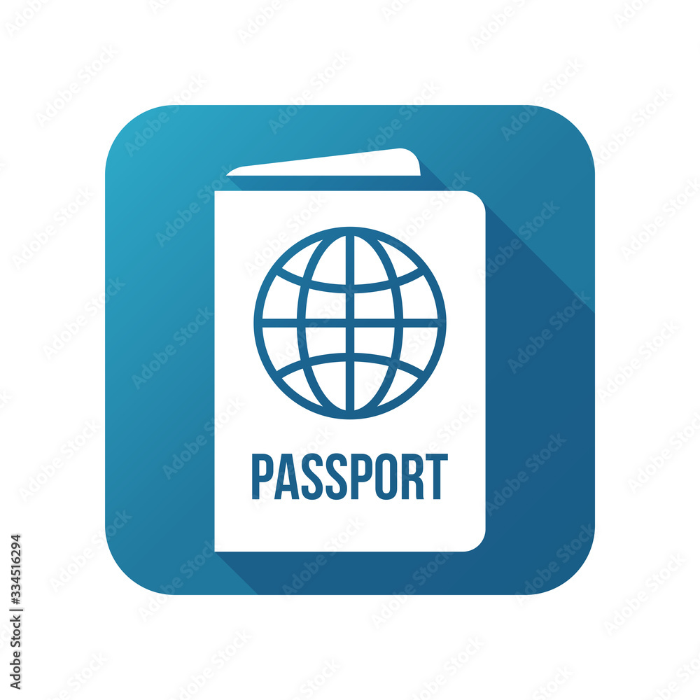 Passport icon vector illustration, Passport book flat icon Passport icon vector illustration, Passport book flat icon