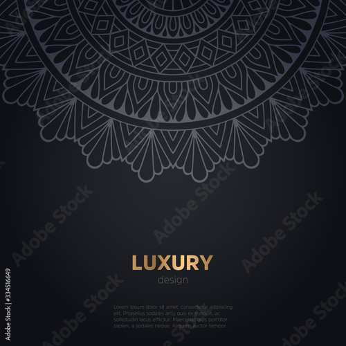 luxury mandala dark design background