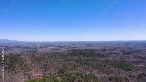 Blue Sky aerial at Paris Mountain Near Greenville SC and the Blue Ridge Mountains