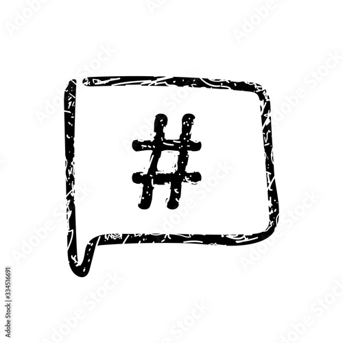 Hashtag sign icon Vector illustration on white bacground