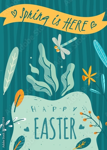 Vertical spring easter poster
