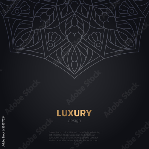 luxury mandala dark design background