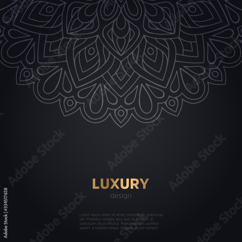 luxury mandala dark design background