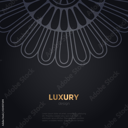 luxury mandala dark design background