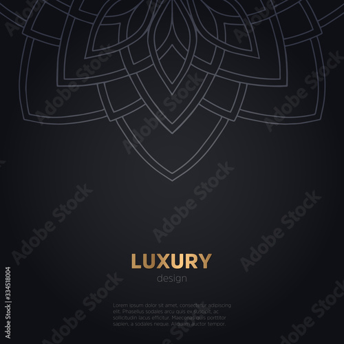 luxury mandala dark design background