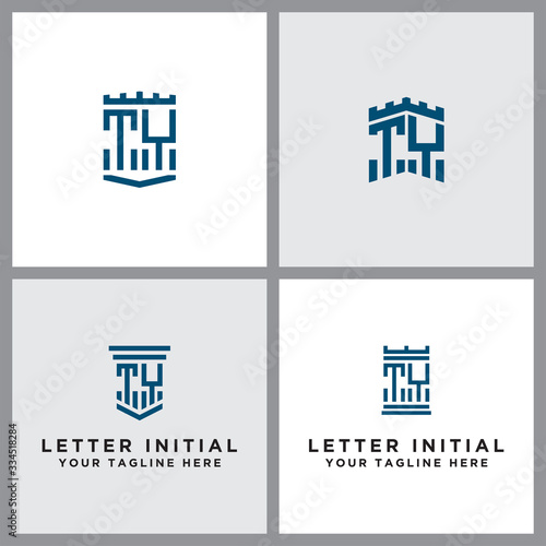 Inspiring logo design Set, for companies from the initial letters of the TY logo icon. -Vectors © Salman