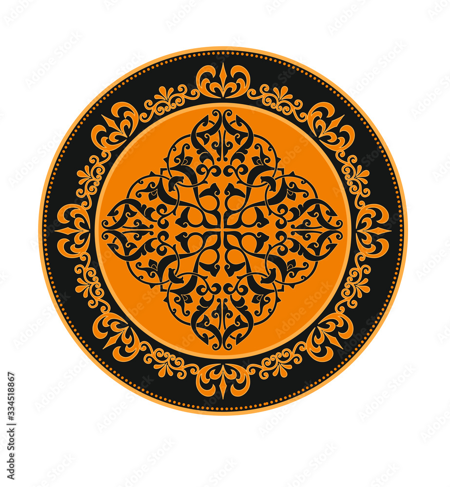 ANCIENT ROUND SYMBOL OF BAROQUE AND ARAB STYLE ANCIENT ROUND SYMBOL OF BAROQUE AND ARAB STYLE