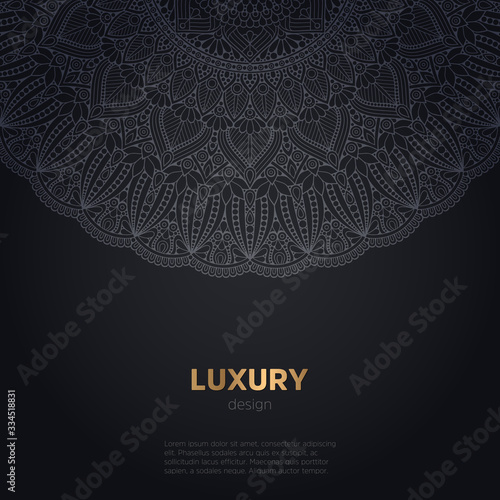 luxury mandala dark design background