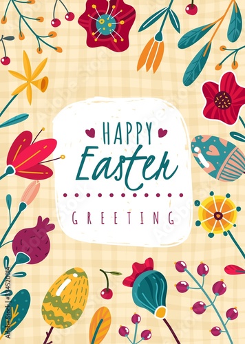 Vertical spring easter poster