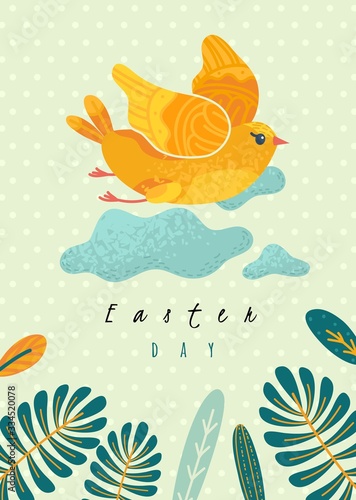 Vertical spring easter poster