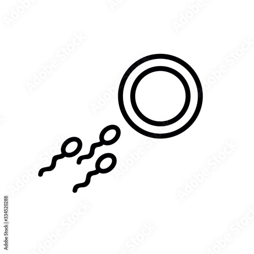fertilization line icon, vector illustration