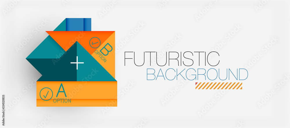 Abstract background, geometric business multicolored paper infographic - triangle frames for text, icons or graphics on light background with copyspace. Vector Illustration For Wallpaper, Banner Abstract background, geometric business multicolored paper infographic - triangle frames for text, icons or graphics on light background with copyspace. Vector Illustration For Wallpaper, Banner