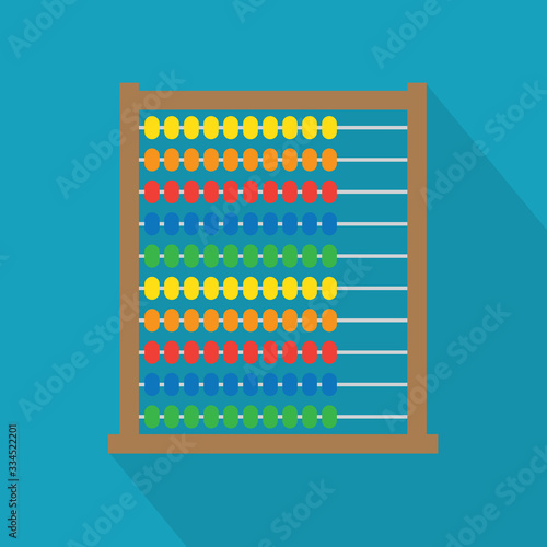 colorful abacus icon- vector illustration