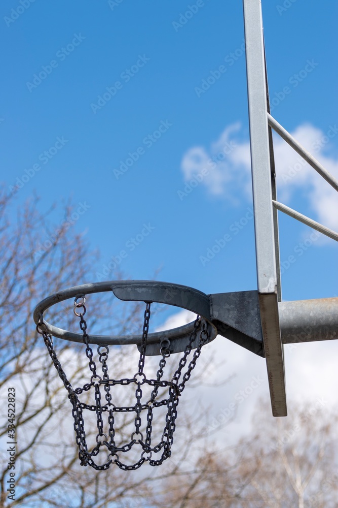 basketball net and blue sky basketball net and blue sky