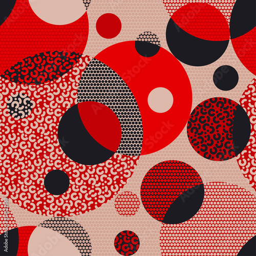 Elegant geometric circles seamless pattern