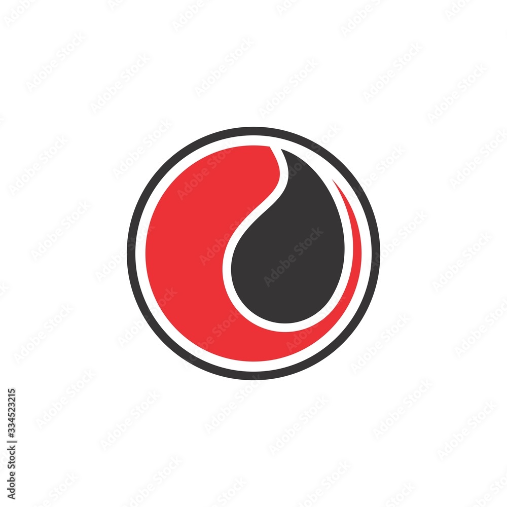 Circle with Oil drop logo Circle with Oil drop logo