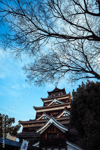 Black Carp Castle in Hiroshima, Japan