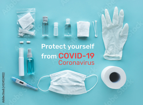 Protect yourself concepts with prevention equipment in Coronavirus ( covid-19 ) outbreak situation.body health care.washing and cleaning your hand