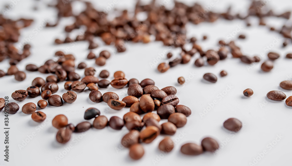 coffee beans on a white background coffee beans on a white background