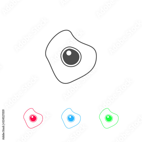 Oomelette icon flat.